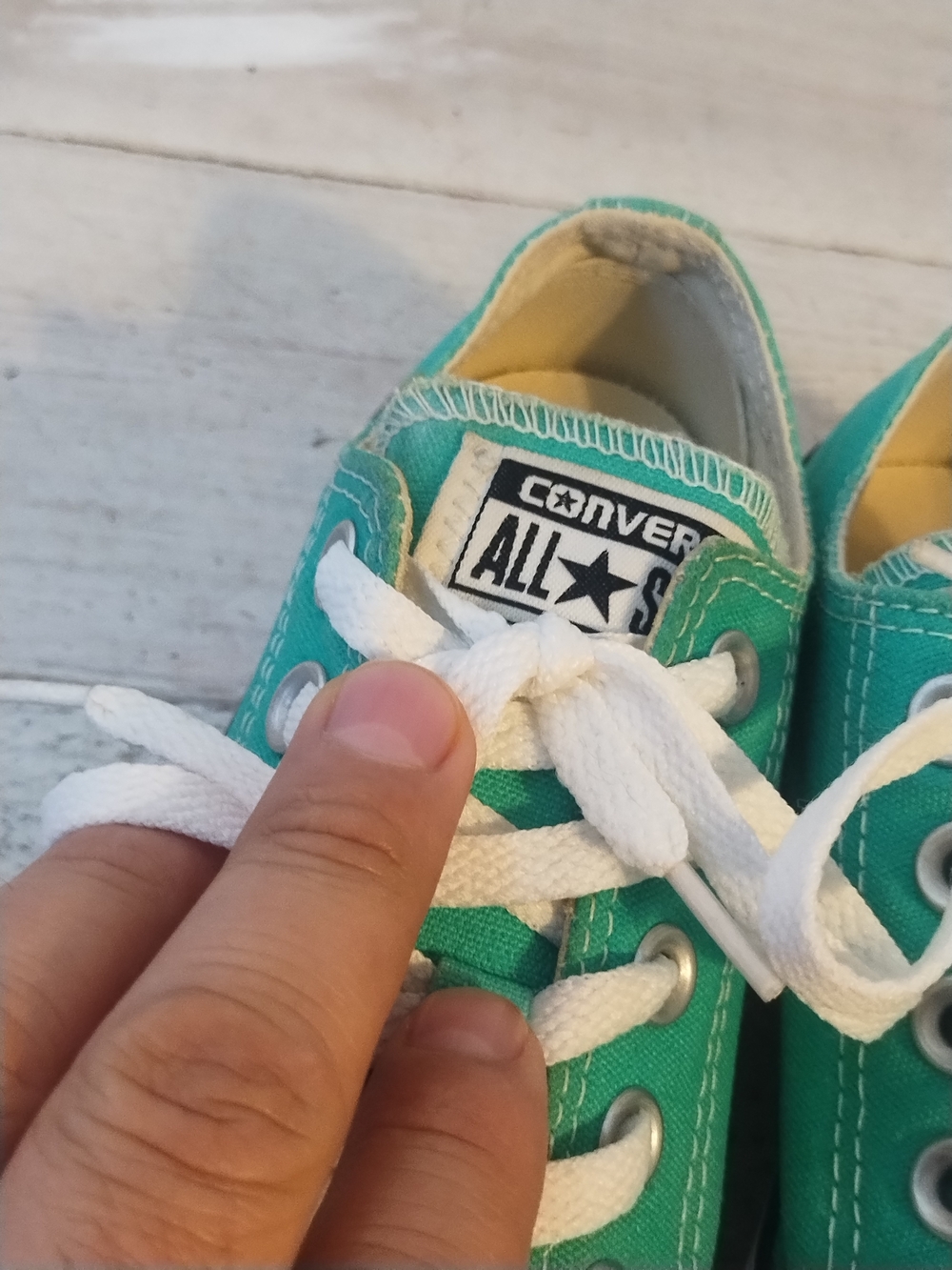 Vintage Converse Unisex CT All Star 155737F Teal Green Sneakers w 7/ mens 5 - Picture 10 of 14